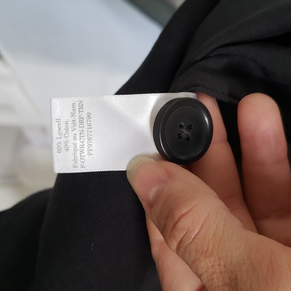 Everlane Black Draped Trench Coat Sz S. Excellent condition - Picture 5 of 8